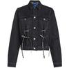 Women's Denim Jacket with Lacing Black