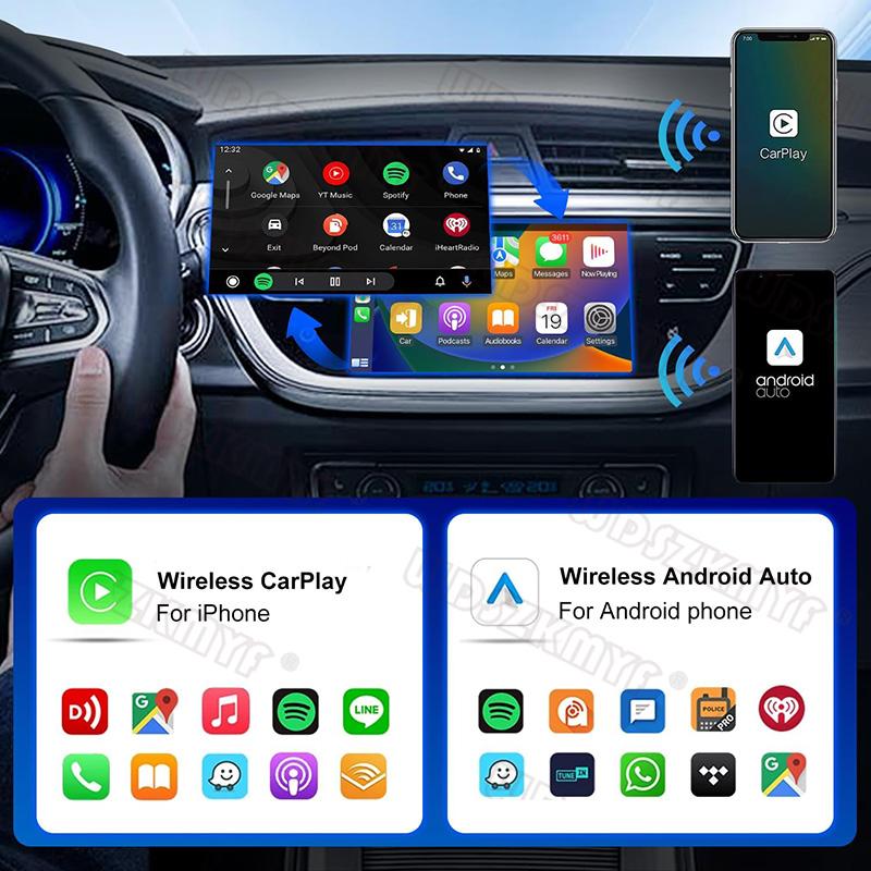 Universal Car Wireless Carplay Box Wireless Android Auto 2IN1 Adapter For Toyota VW Golf Mazda Honda Peugeot Seat Fiat KIA