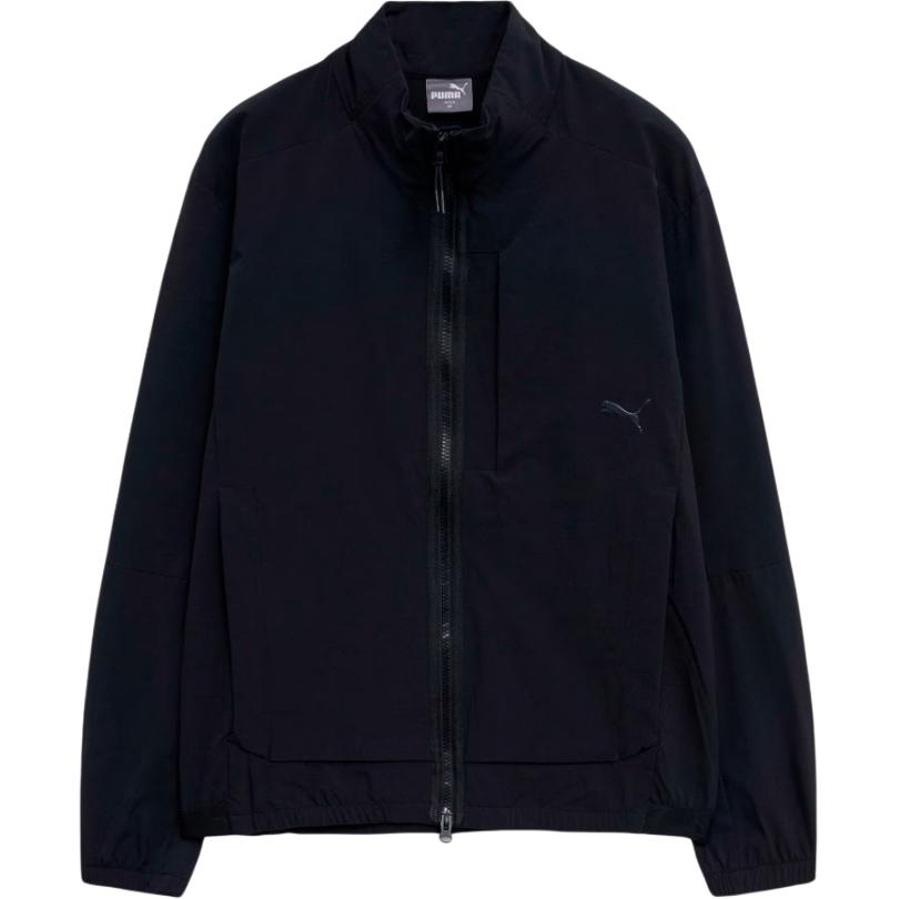 Puma Logo Zip Long Sleeve Jacket Men Jackets Black 94093701 M