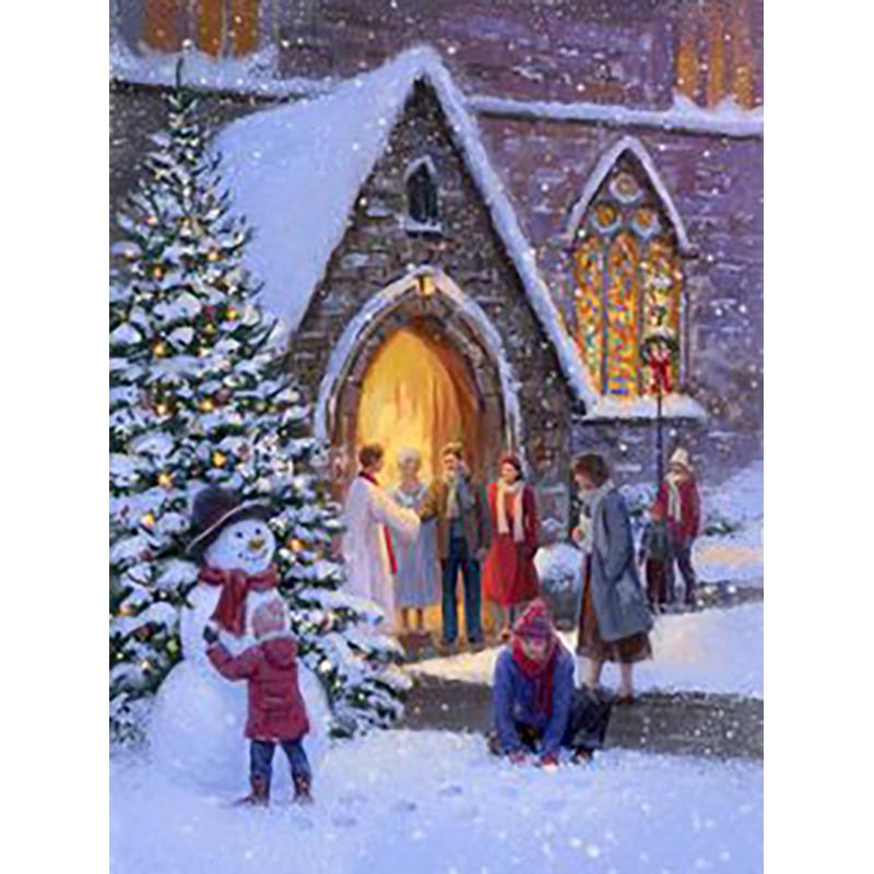 5D Diamond Painting Winter Cross Stitch Landscape Diamond Embroidery Snow Resin Mosaic Full Layout Home Decor Wall Art Gift