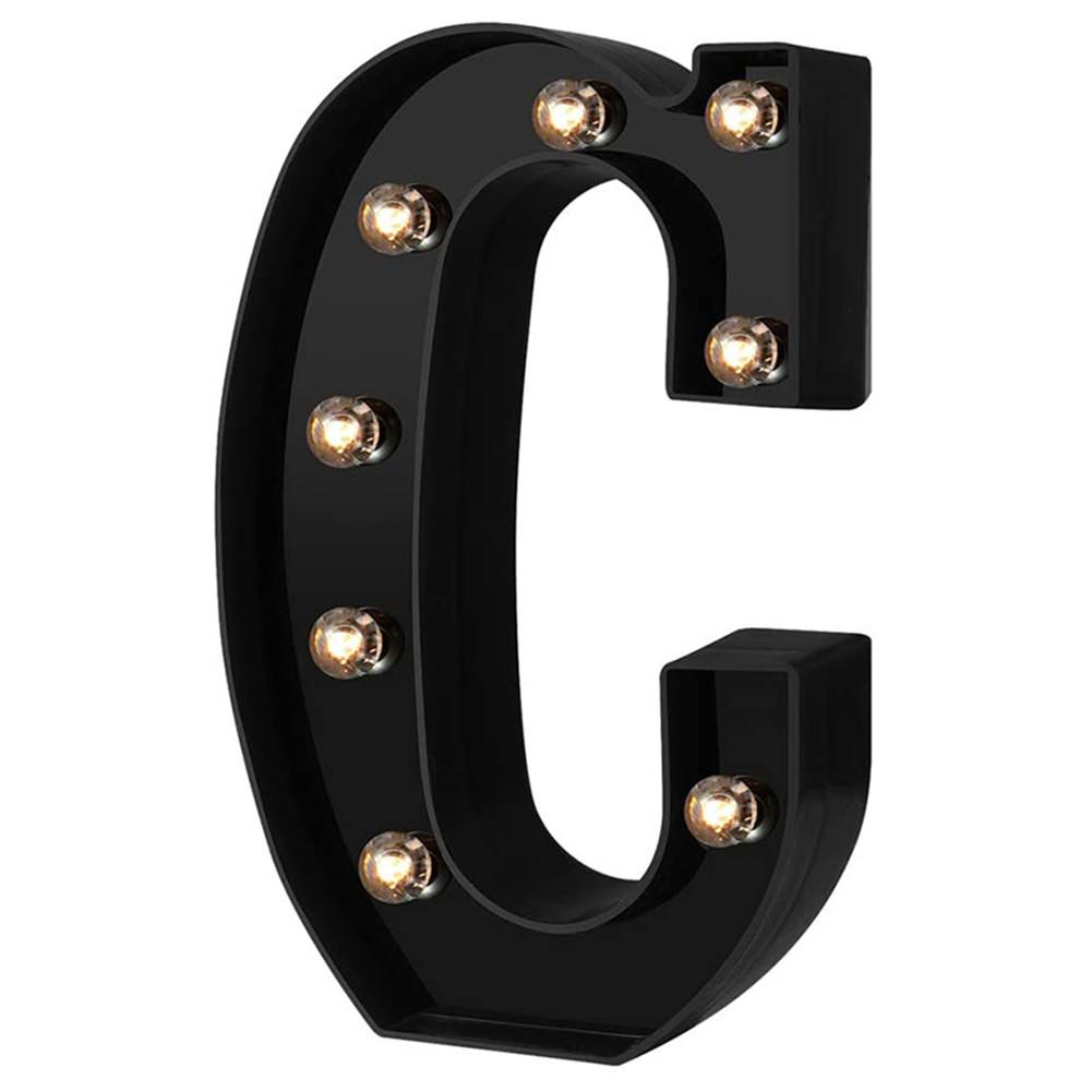 Newly Design Led Letters Lights 26 Alphabet Black Decorative Marquee Lamps for Wedding Party Birthday Home Bar Decoration