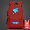 Fairy Tail Backpack Canvas School Bag With Zipper For Students Travel