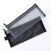 1 Piece Mesh Simplicity Solid Color Pencil Case Nylon Durable Transparent Pen Bag Large Capacity Stationery Case School Supplies