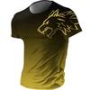 Trend Wolf Graphic Gradient T Shirts For Men Summer Fashion Quick Dry 3D Printed Sports T-shirts Loose Breathable Fitness Tees