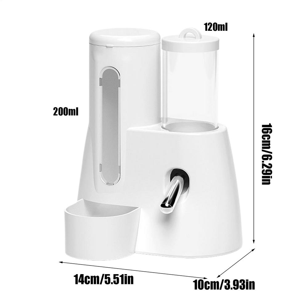 

2 In1 Hamster Feeder And Waterer Large Capacity Leakproof Automatic Feeder Food Water Dispenser Leak Proof Food Feeding чистый