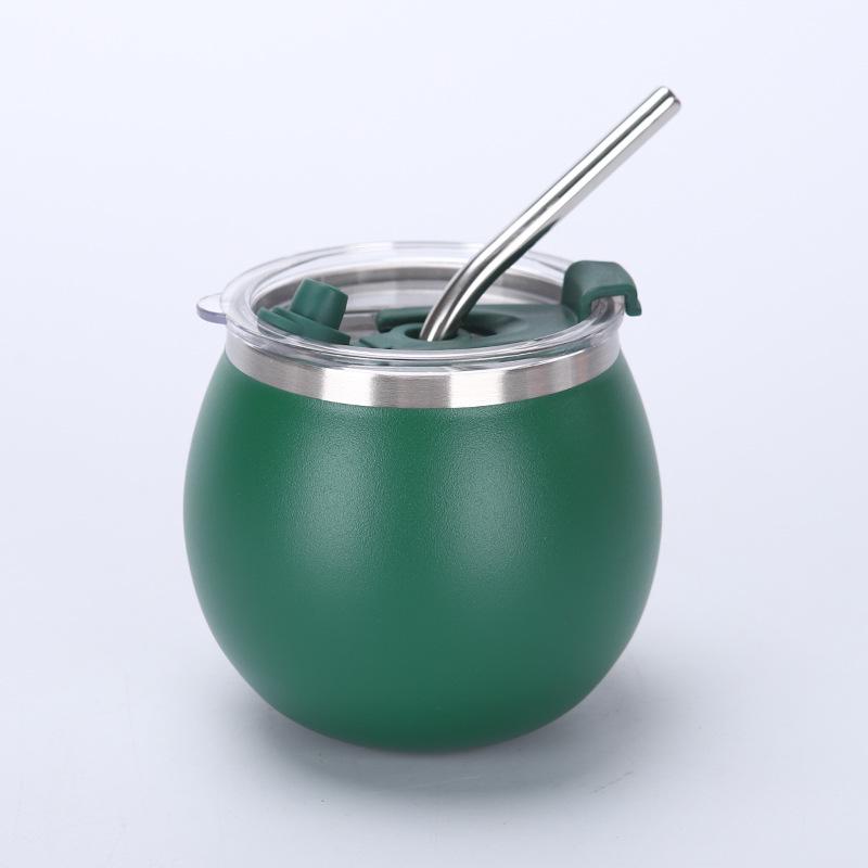 Popular 5oz Insulated Stainless Steel Mini Egg Cup with Straw - Portable Travel Accessory for Milk Tea