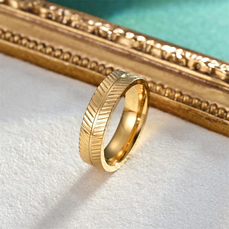 Modne europejskie i amerykańskie pierścionki retro: Wysokiej klasy, pasująca do wszystkiego stal nierdzewna i tytanowa dla influencerów