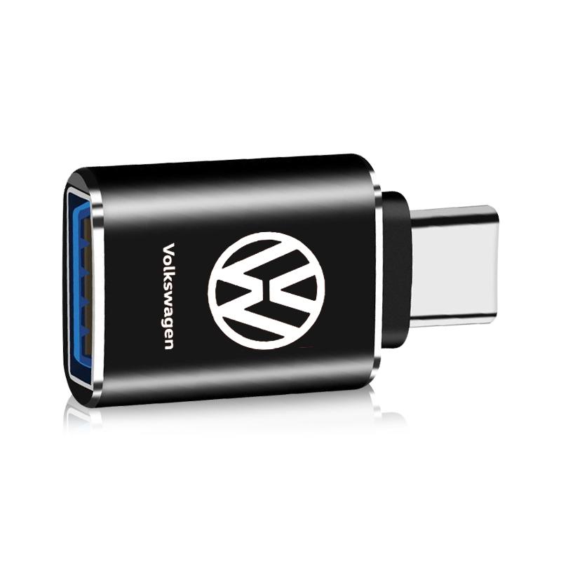 1 Stuks Auto Oplaadadapter Type-C Naar USB Converter Auto Accessoires voor Volkswagen MK6 MK5 MK4 MK7 Golf-4 5 6 7 Passat Ibiza Leon FR 2 Altea Aztec