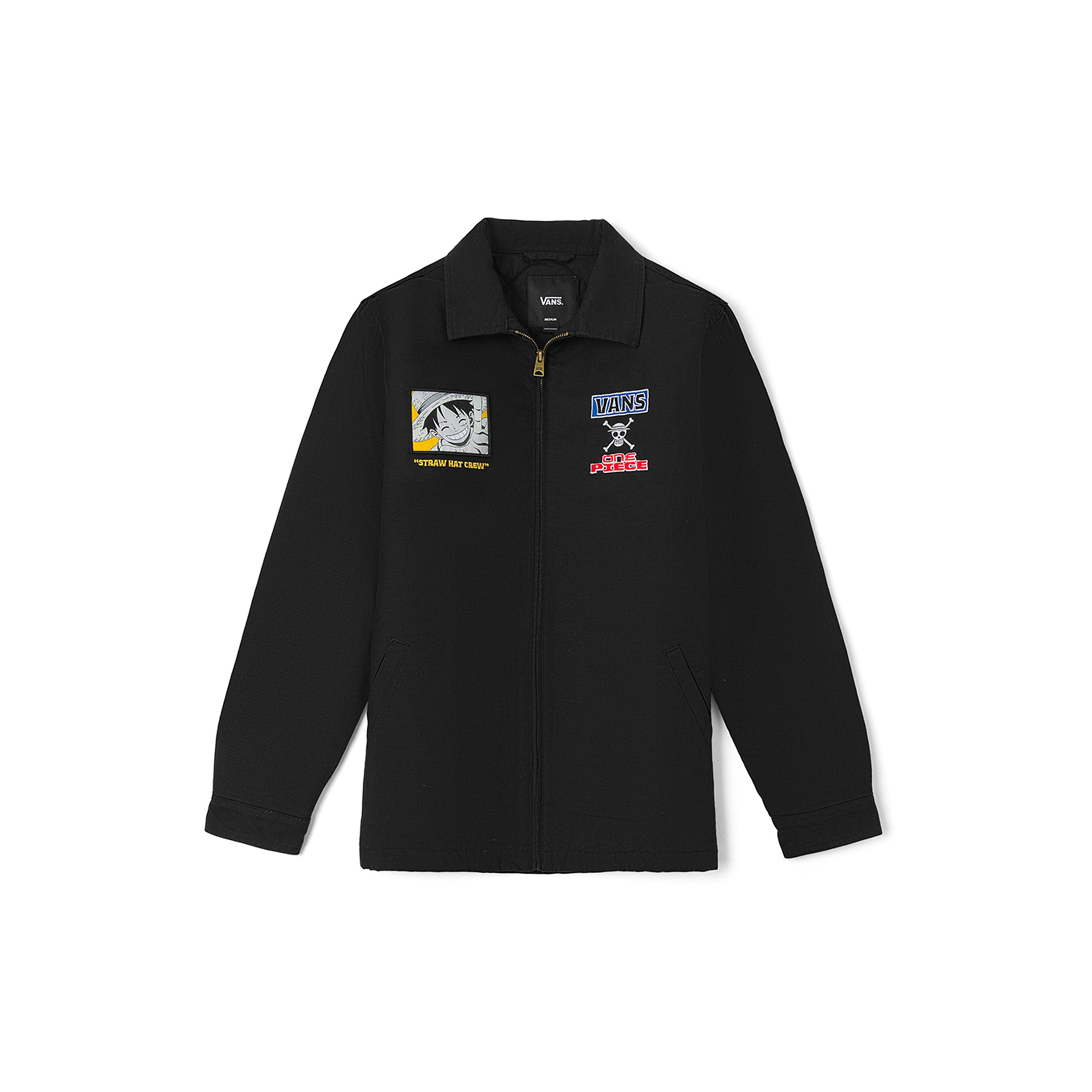 

Куртка унисекс на молнии с принтом Vans ONE PIECE Collaboration Series Luffy Three Gear, черная VN00062QBLK S