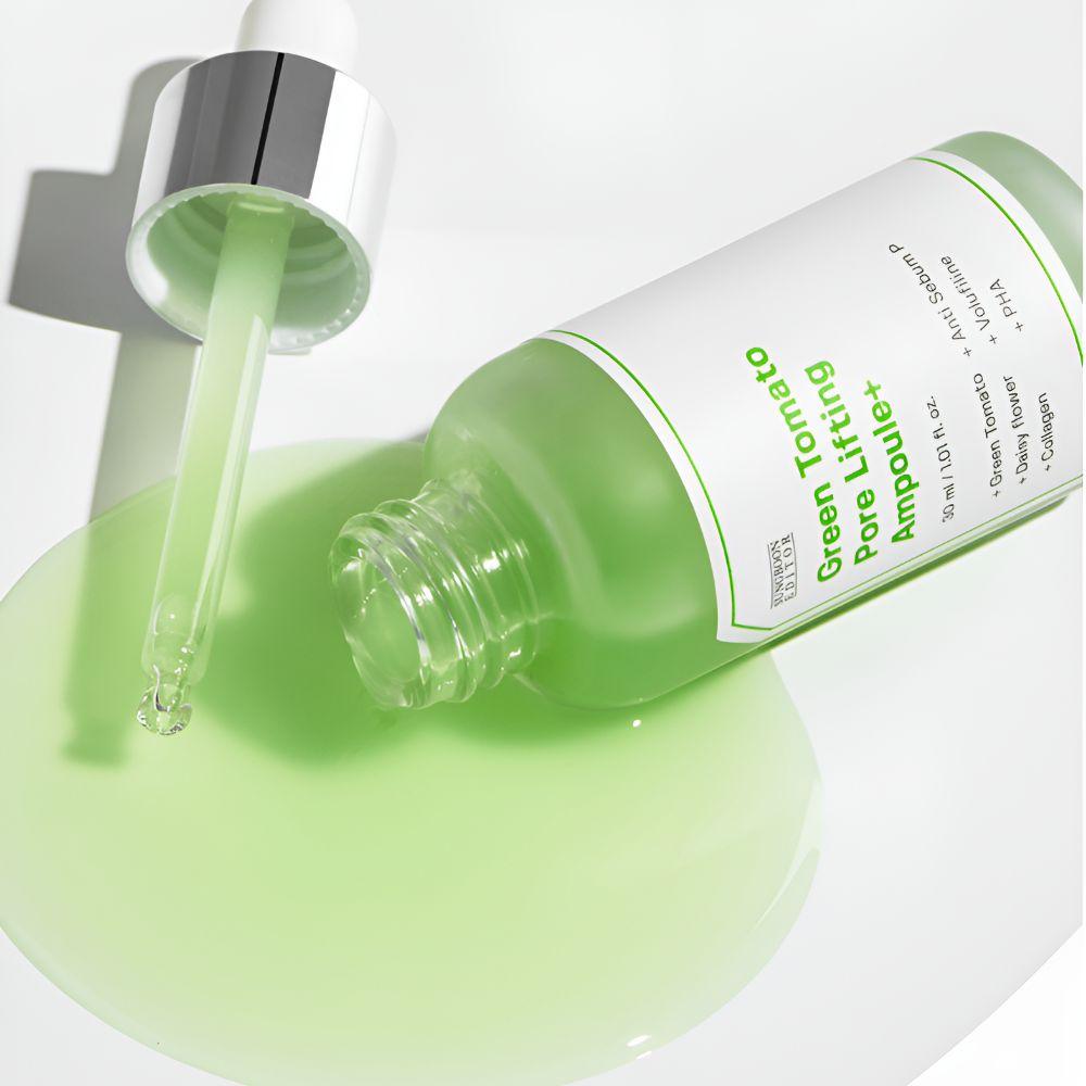 SUNGBOON EDITOR Green Tomato Pore Lifting Ampoule Skin Refining Facial Serum 100ml + 30ml