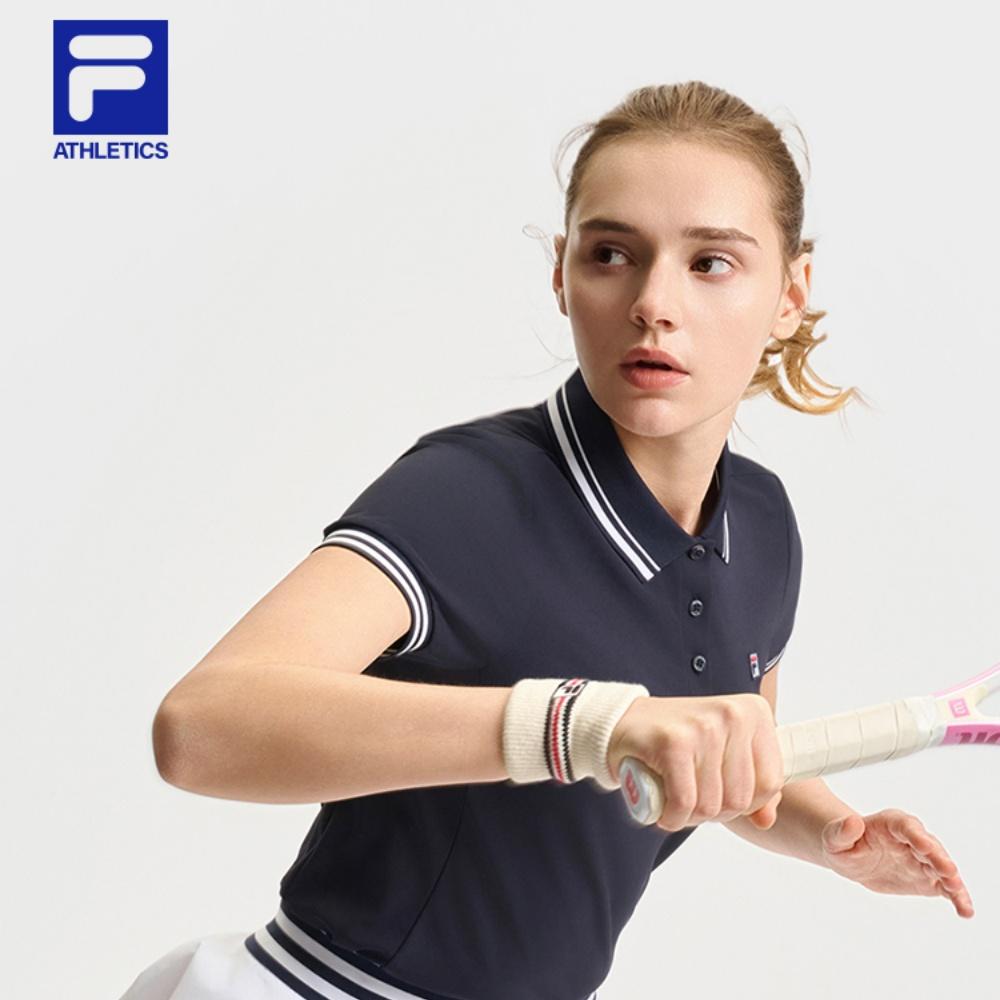 New FILA Athletics Polo Shirt Women's RD Royal Blue NV A11W523109F-NV