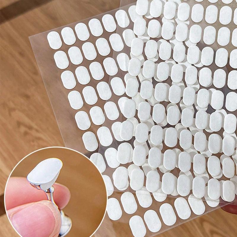 

200 шт. Держатель для ногтей для нейл-арта Двусторонний клей Прозрачный Бесследный Кристальный клей Инструмент для ношения ногтей Материал Клей Doudou Глина Инструмент для нейл-арта 200pcs