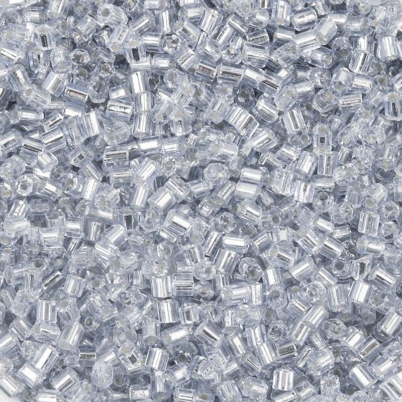 

Посеребренные 2,5 мм цветные стеклянные бусины-бисер для изготовления браслетов своими руками и проектов бисероплетения Diameter 2.5mm, Length 3mm, Hole 1mm, 50g/pack