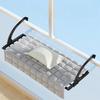 Foldable Clothes Airer Clothes Reusable Household Hanging Rack with Sock Clip Laundry Drying Rack for Bathroom Balcony Railings