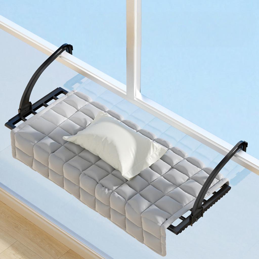 Foldable Clothes Airer Clothes Reusable Household Hanging Rack with Sock Clip Laundry Drying Rack for Bathroom Balcony Railings