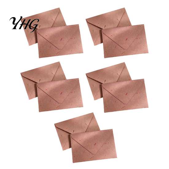 Thick Paper Envelopes for Invitations 10PCS Petal Art Envelopes, Real Floral Texture Design, Western Style Handmade with Petals Stationery,