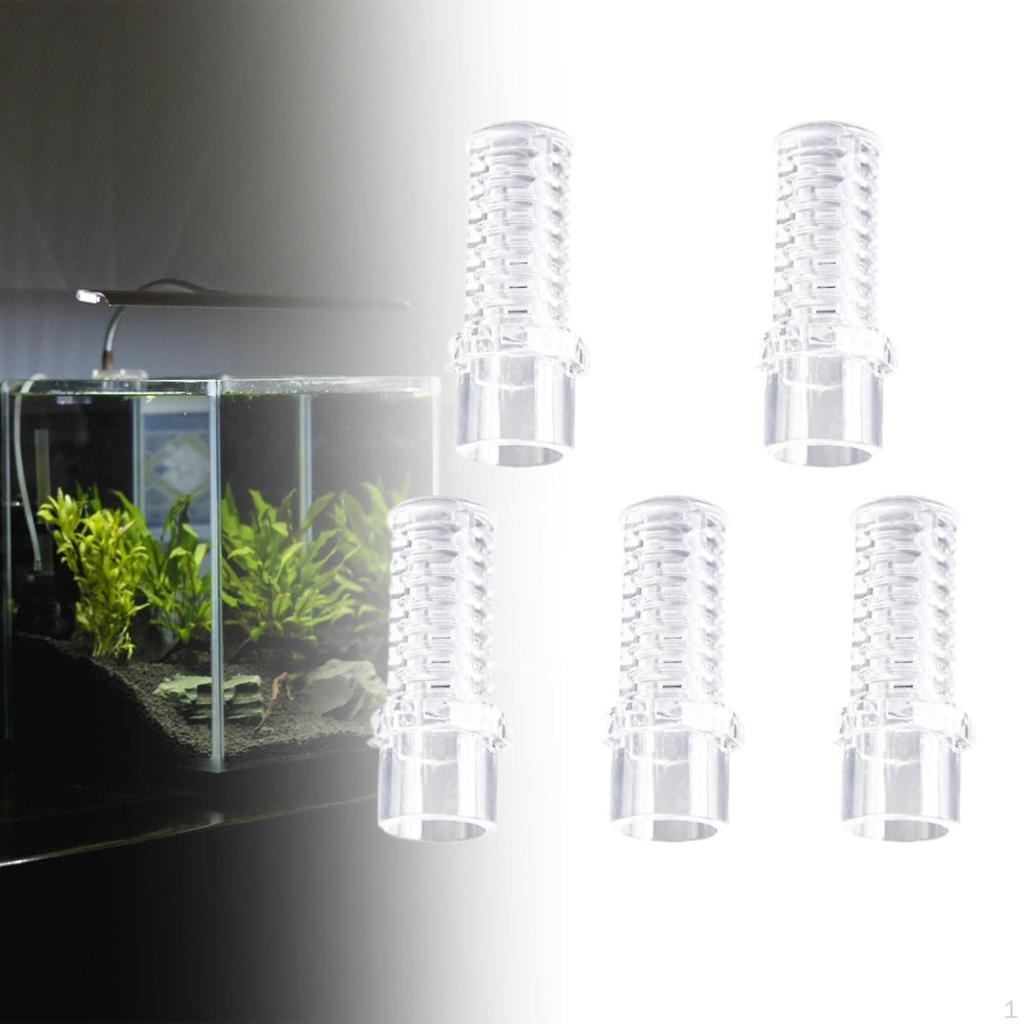 5 Pieces Aquarium Drain Connector Fittings Easy to Use Fish Tank Overflow Adapter for Water
