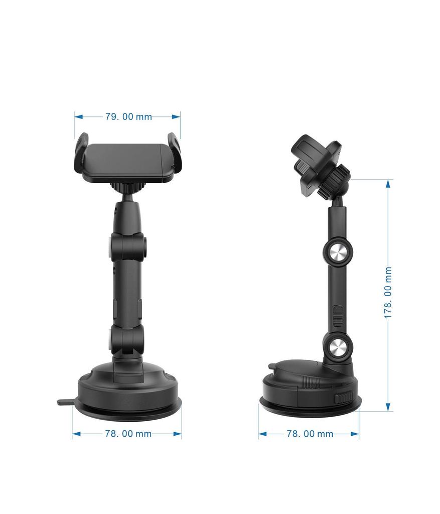 Suporte Multifuncional para Celular de Carro com Ventosa - Ideal para Uso Transfronteiriço e Navegação