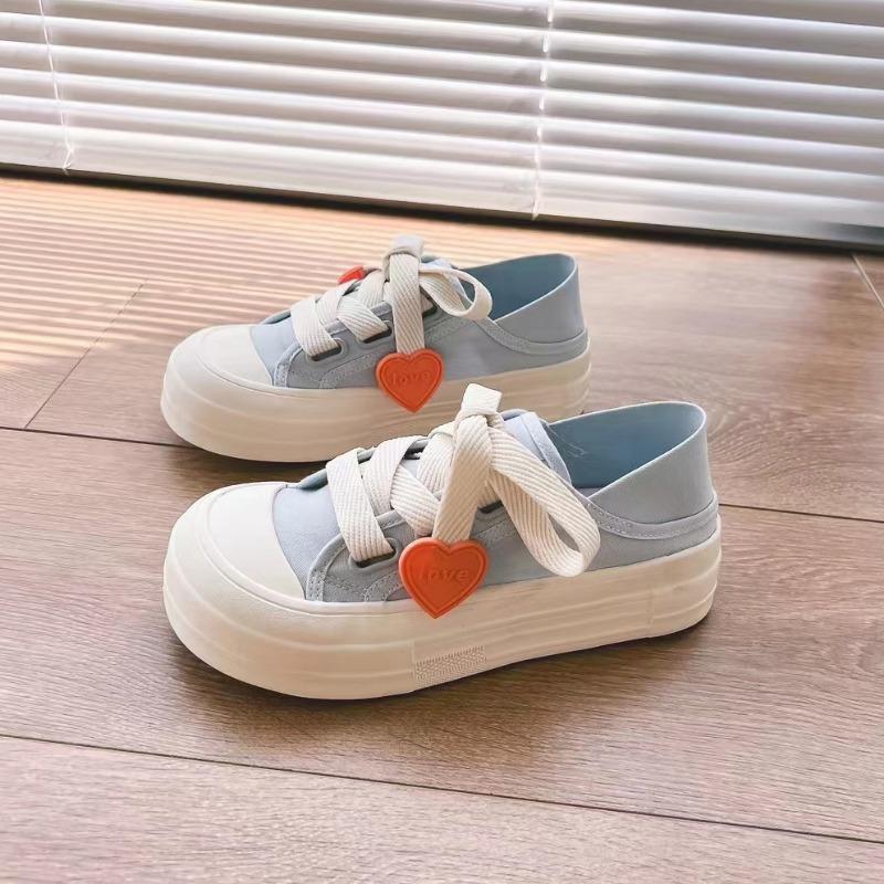 

Canvas shoes women s summer breathable low-top thick soles can be stepped on comfortably, little white shoes are breathable and comfortable 40 синий