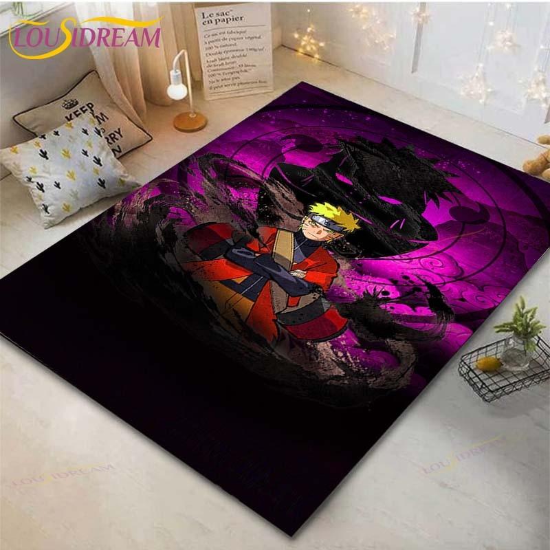 Anime Naruto Printed Floor Mat Living Room Area Rugs Bedroom Bedside Bay Window Carpet