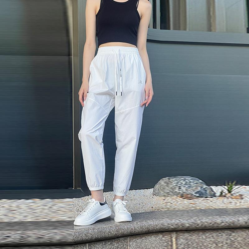 Женские модные повседневные однотонные универсальные спортивные штаны свободного кроя — фото 4