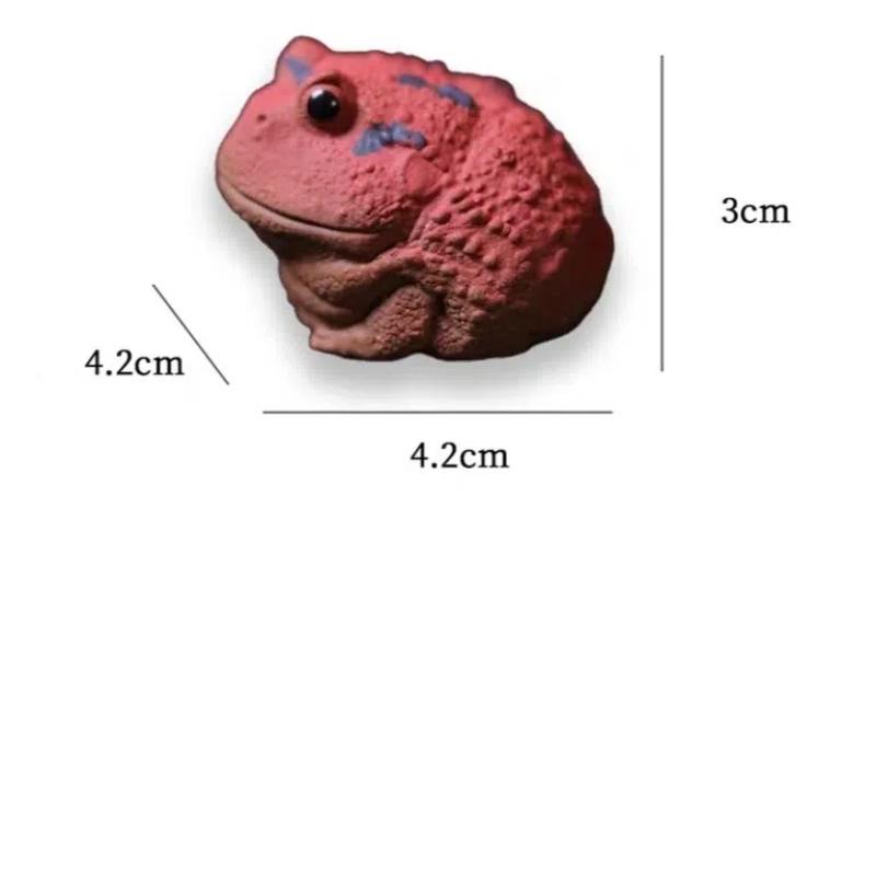 Creative YiXing Clay Horned Frog Tea Pet – Handmade Kung Fu Tea Table & Aquarium Decoration