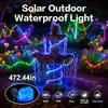 LED-Springbrunnenlicht 12m/472in Solar-Lichterkette Outdoor Solarbetrieben Lichterkette 8 Modi für Baum Garten Party Weihnachten Hochzeit Dekoration