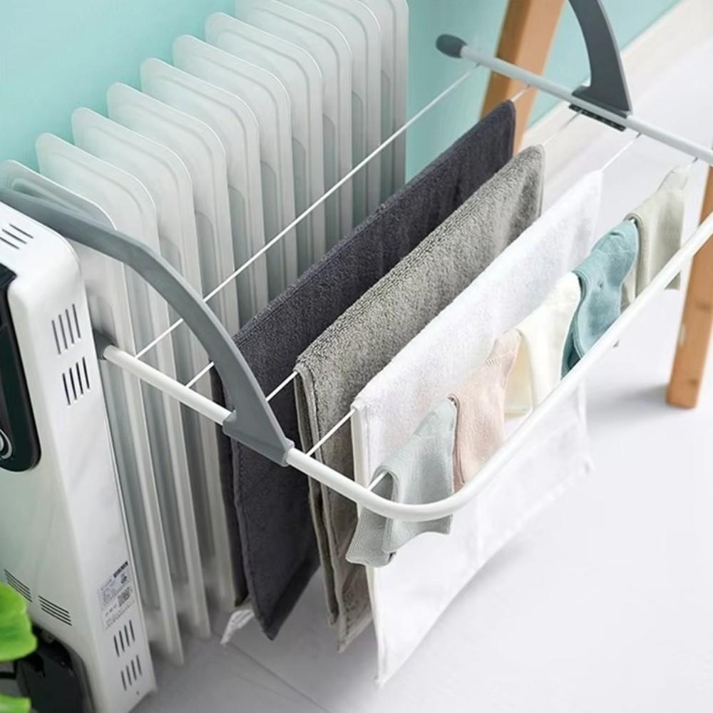 Space Saving Clothes Drying Rack Non-Slip Balcony Drying Rack Hanging Storage Rack  Laundry Room