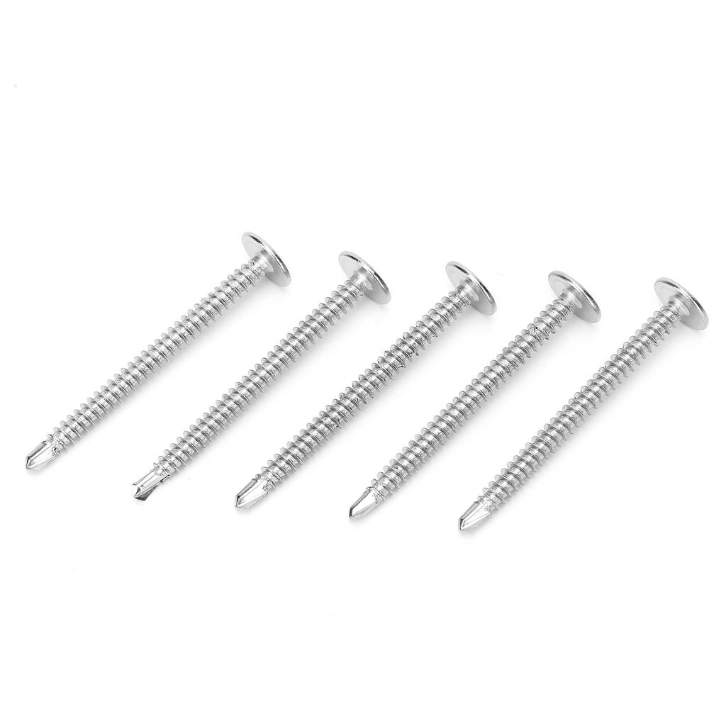 250Pcs Self Tapping Screws 410 Stainless Steel M4.2x50mm Crossed Screw AntiRust Corrosion Resistant