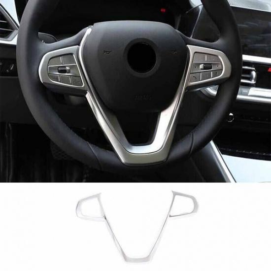 Car Steering Wheel For BMW 7 Series -22 Button Frame Matte Silver Cover Trim