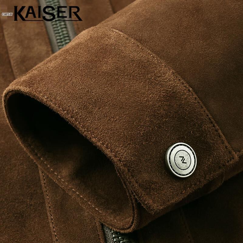 KAISER Men's Genuine Sheepskin Leather Jacket