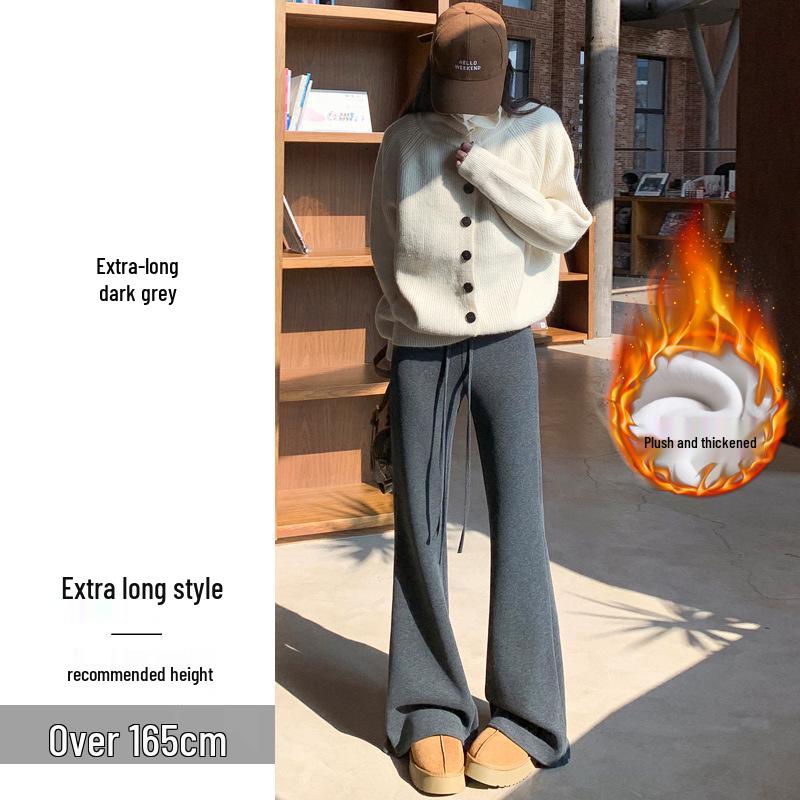 2025 Autumn/Winter Women s Off-White Micro-Flare Cashmere Velvet Pants Small