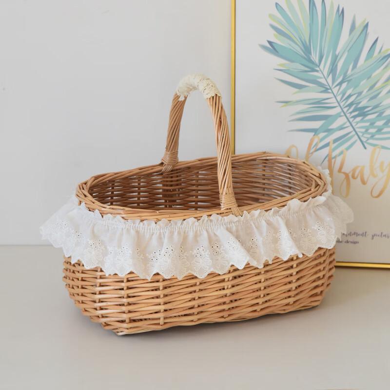 Handwoven Rattan Picnic Basket