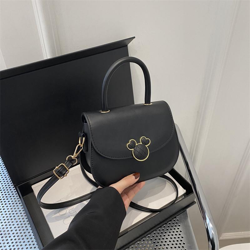 

Stylish Street Trend Pu Saddle Bag For Women With Chic Color Contrast Design чорний