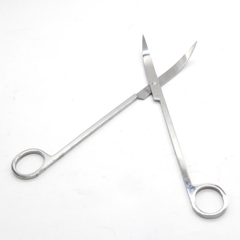 Stainless Steel Aquarium Trimming Scissors Set: Curved Shears, Curved Clips, Straight Clips – 3 Pieces.