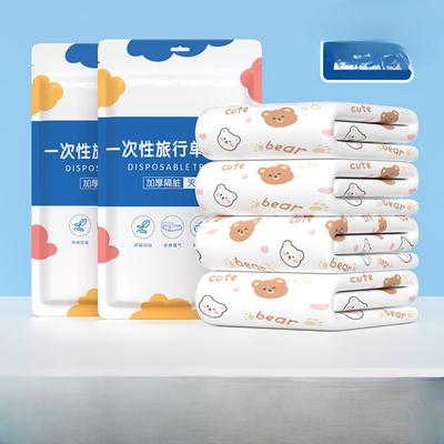 Tek Kullanımlık Dört Parçalı Set Yatak Çarşafı Örtüsü Yastık Kılıfı Seyahat Seyahat Çift Havlu Otel Malzemeleri Dört Parçalı Set Taşınabilir