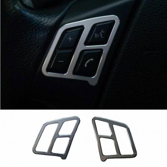 For BMW 3-Series 2005-2011 2012 Silver Aluminum Steering Wheel Button Frame Trim