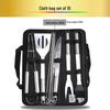 Outdoor BBQ Stainless Steel Tool Set: Knife, Fork, and Spatula