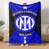 1pc Internazionale Milano Blanket, Gift, for Men and Women, Soft Blanket, Good for Sofa Bed Couch Travel, Lightweight Flannel Blanket