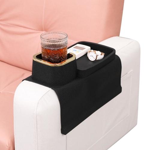 ETRAVEL Silicone Drink Holder for Sofa Armrests, Sofa Armrest Tray, Couch Coaster, Cup Holder, Remote Control Rack, Cell Phone, Glasses, Small Item Or