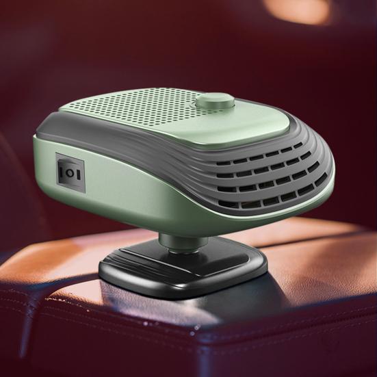 Car Heater Portable 2-in-1 Heated Cooling Fan Stable Heat Output Multi-Angle Air Supply Car Defroster Windshield Heater