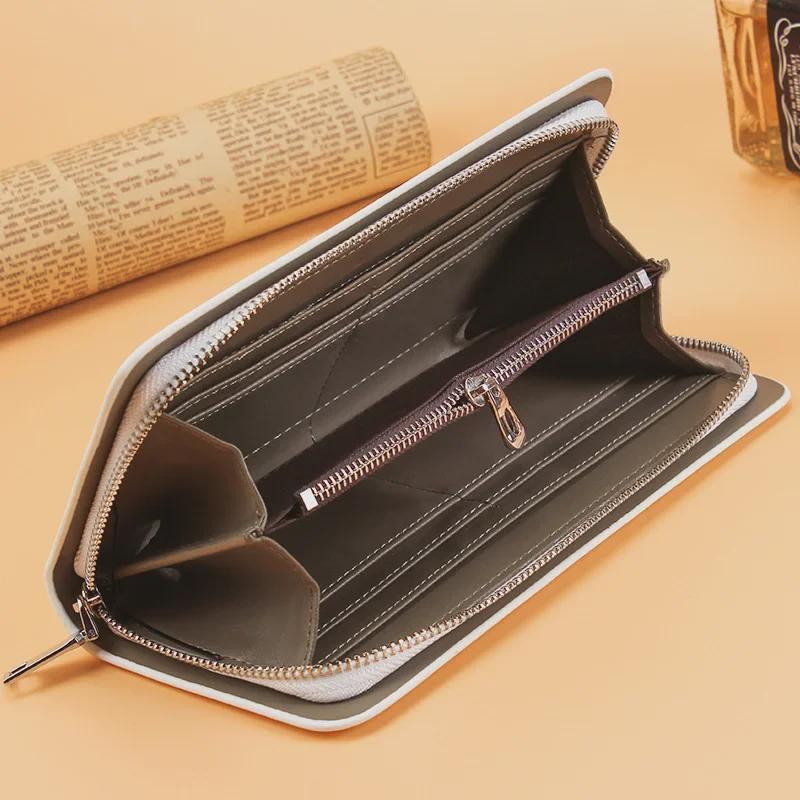 Hengsheng Men's Business Casual Clutch Wallet - Large Capacity Long Coin Purse with Hand Strap