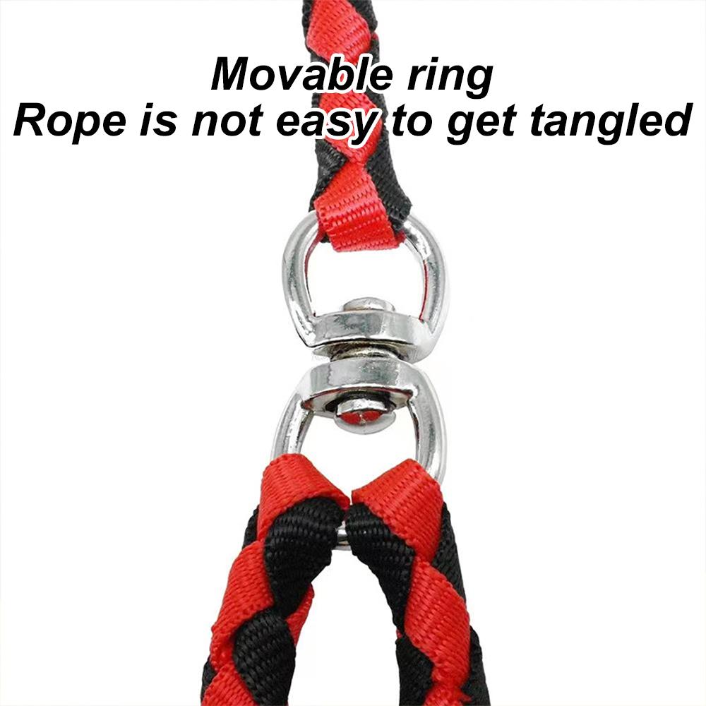 1 PC Weaving Double Heads Pet Dog Leashes with Padded Handle Double Leash for Two Dogs Puppy Small Medium Dogs Training Walking