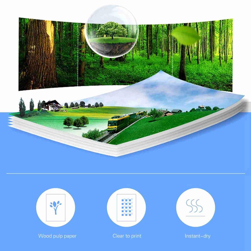 Professional A4 Size 20 Sheets Glossy Photo Paper 8.3 * 11.7 Inch 200gsm Waterproof Resistant High Gloss Finish Surface