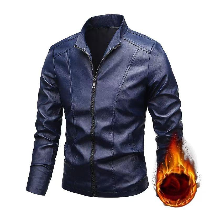 Neue Herbst- und Winter Herrenlederjacke Koreanischer Stil Slim und Trendy Hübsch Vielseitige Lederjacke