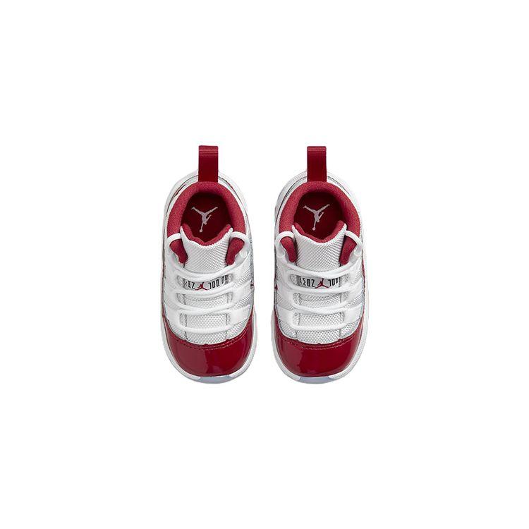 Air Jordan 11 Retro TD Cherry Baby Sneakers White Black Varsity-Red 378040-116