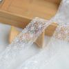 10Meters/lot 3.5cm wide white double-sided polyester non elastic lace DIY handmade hair accessory clothing decoration accessories