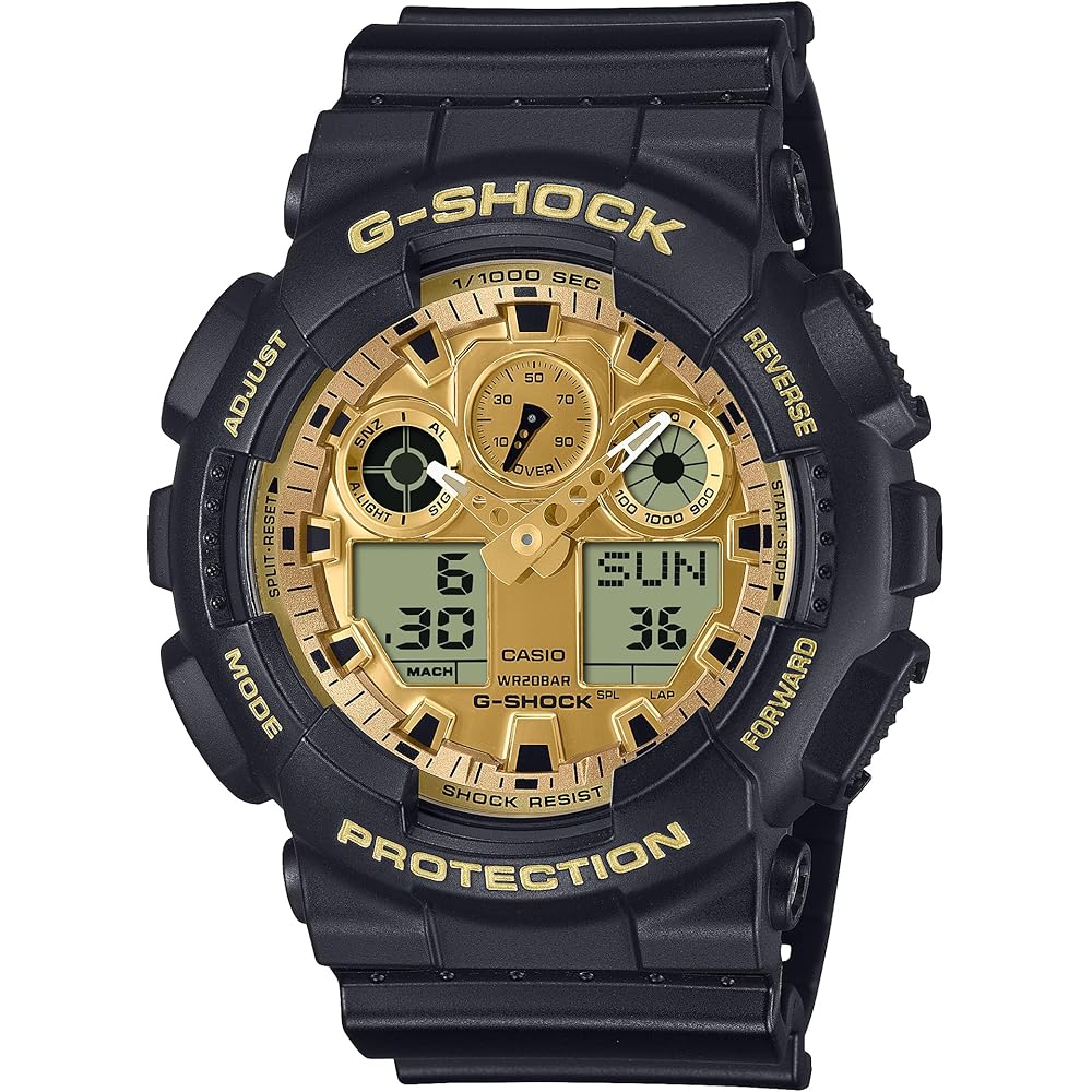 Casio G-Shock GA-100GGB-1A9JF Men s Watch Black Gold Analog Digital Waterproof