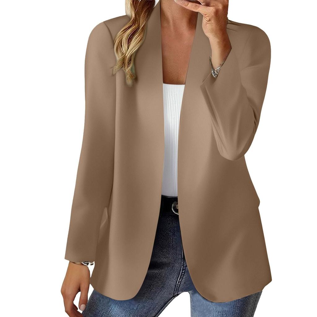 Women's  Fashion  Long Sleeve Open Front  Business Casual Cardigan, Fashion Jacket,