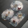Chinese Watered Gauze Cloth Tea Table Mats Double Sided Shadow Tea Professional Rag Dinner Table Cloth Mat Cafes Supplies Gift